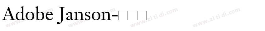 Adobe Janson字体转换